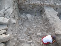 Chronicle of the Archaeological Excavations in Romania, 2007 Campaign. Report no. 75, Hârşova, Tell<br /><a href='http://foto.cimec.ro/cronica/2007/075-HARSOVA-CT-Carsium-C/foto-11-sj-3-fundatia-i-2-taie-nivelul-de-distrugere-al-i-2.jpg' target=_blank>Display the same picture in a new window</a>