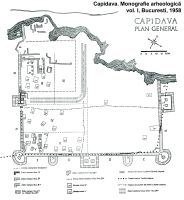 Chronicle of the Archaeological Excavations in Romania, 2015 Campaign. Report no. 76, Capidava, Incinta medio-bizantină<br /><a href='http://foto.cimec.ro/cronica/2015/076-Capidava/1-plan-capidava-monografie-1958.jpg' target=_blank>Display the same picture in a new window</a>